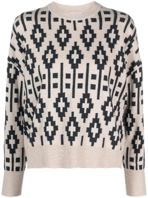 jacquard virgin wool-blend jumper